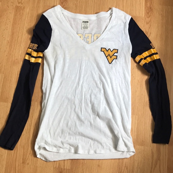PINK Victoria's Secret Tops - PINK Victoria Secret WV college long sleeve sz XS